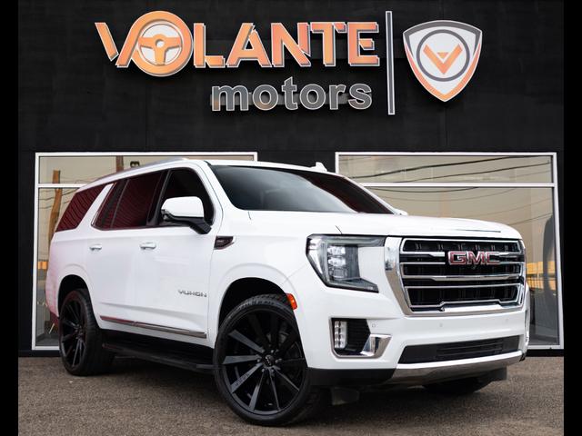 White 2021 GMC Yukon SLT 4WD SUV / Crossover Four-Wheel Drive Automatic