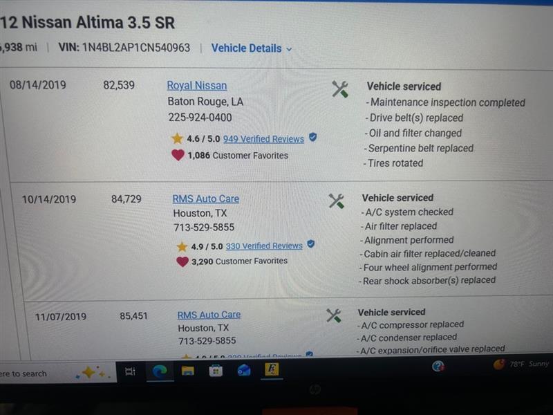 Nissan Altima 3.5 SR 2012