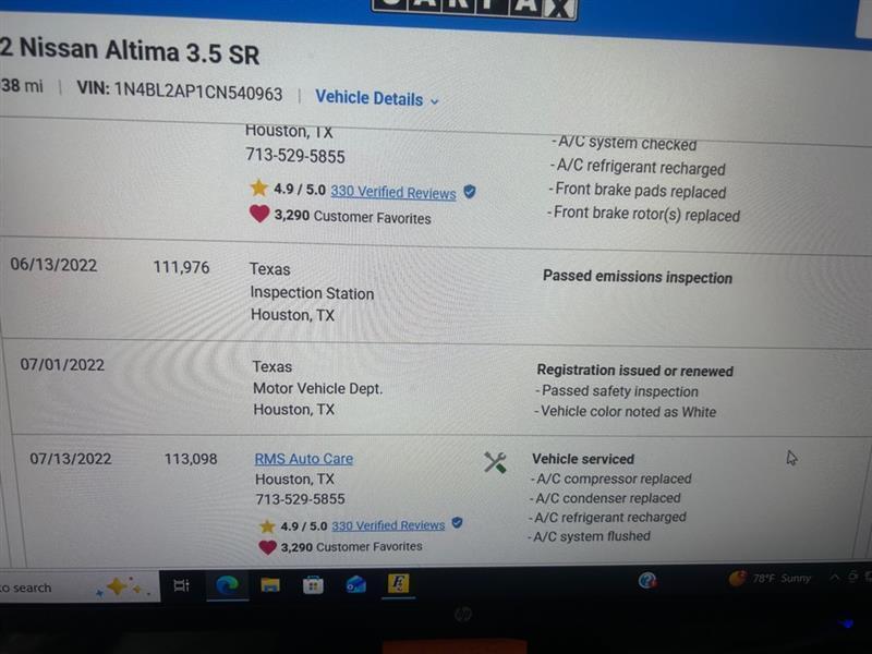 Nissan Altima 3.5 SR 2012