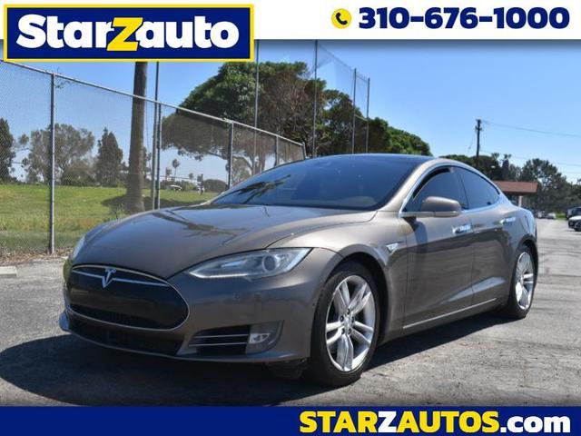Gray 2015 Tesla Model S 70D AWD Sedan All-Wheel Drive