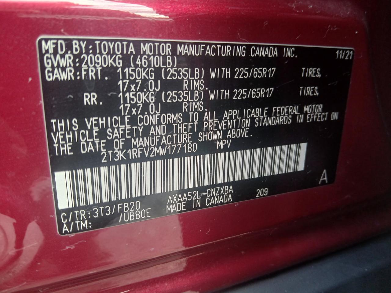 Toyota RAV4 LE 2021