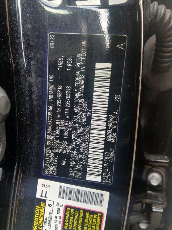 Toyota Highlander LE FWD V6 2022
