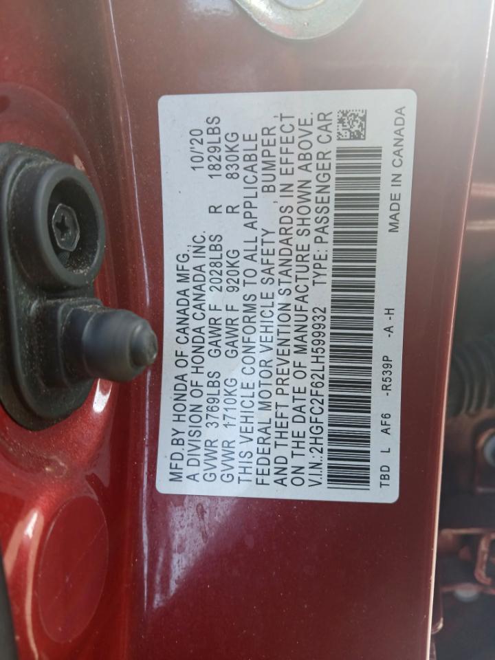 Honda Civic LX Honda Sensing Sedan CVT 2020
