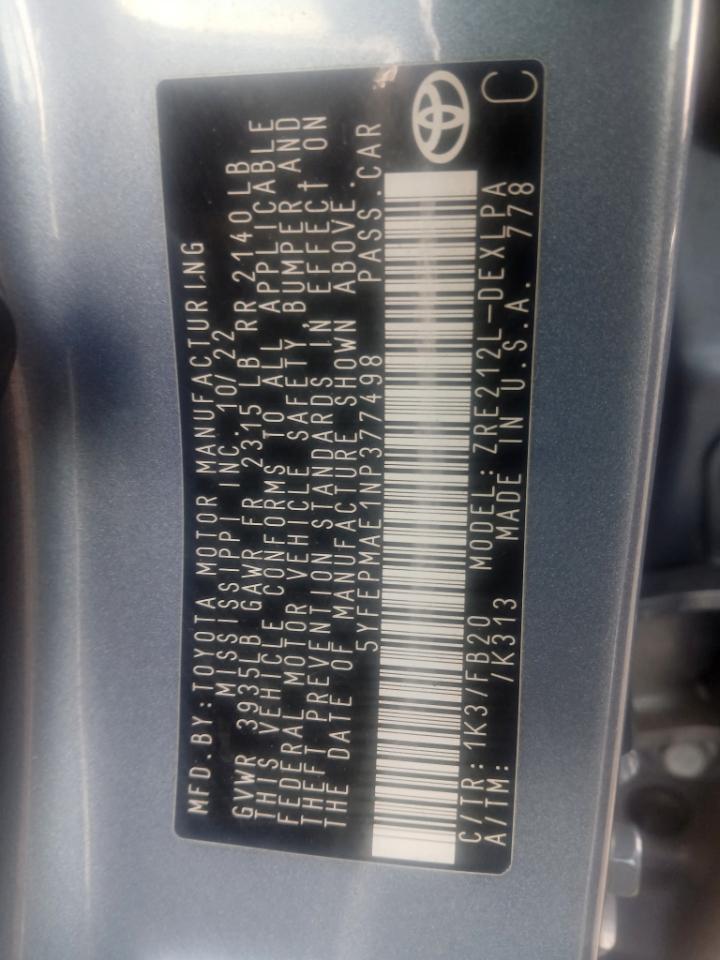Toyota Corolla LE 2022