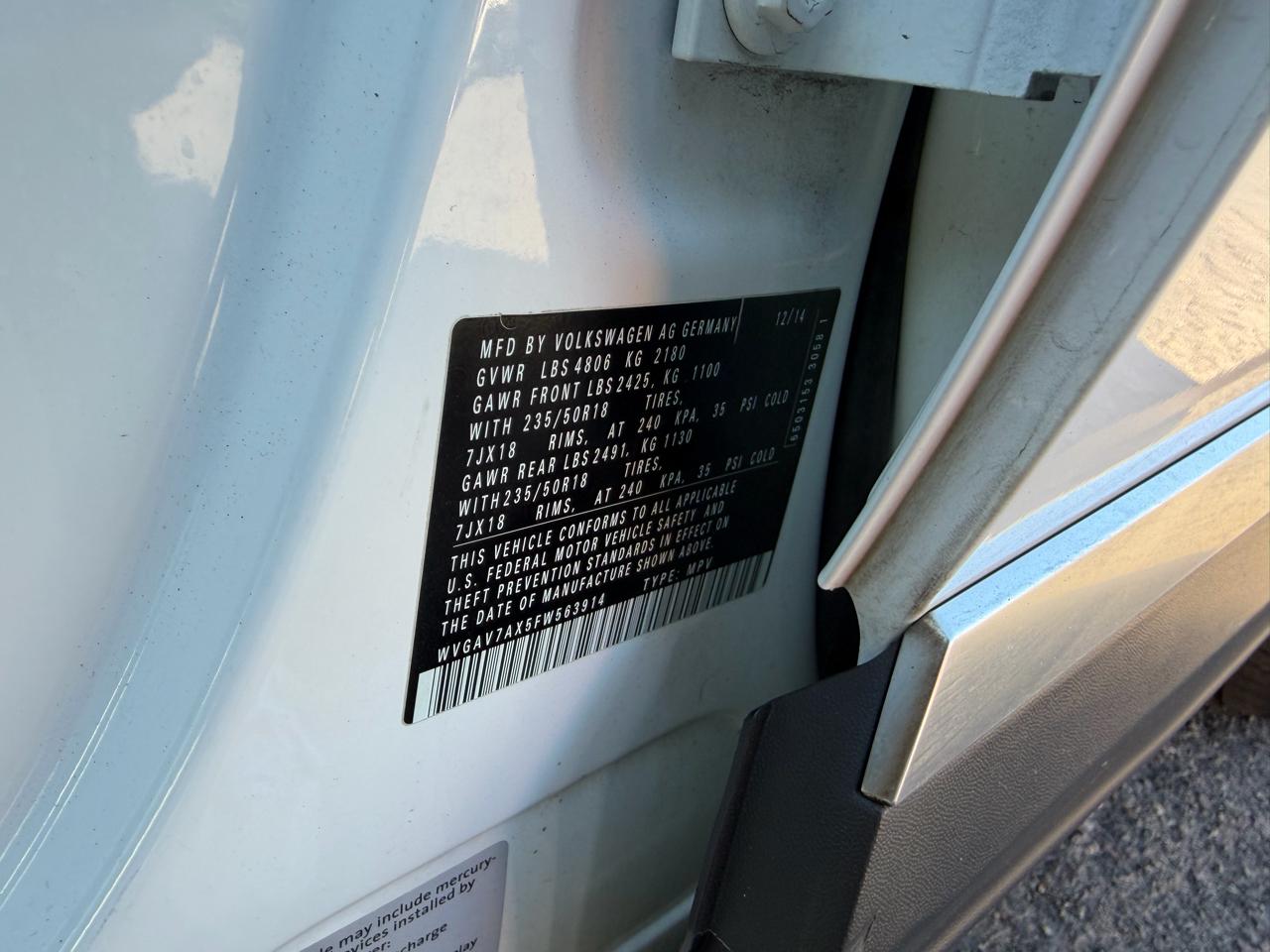 Volkswagen Tiguan  2015