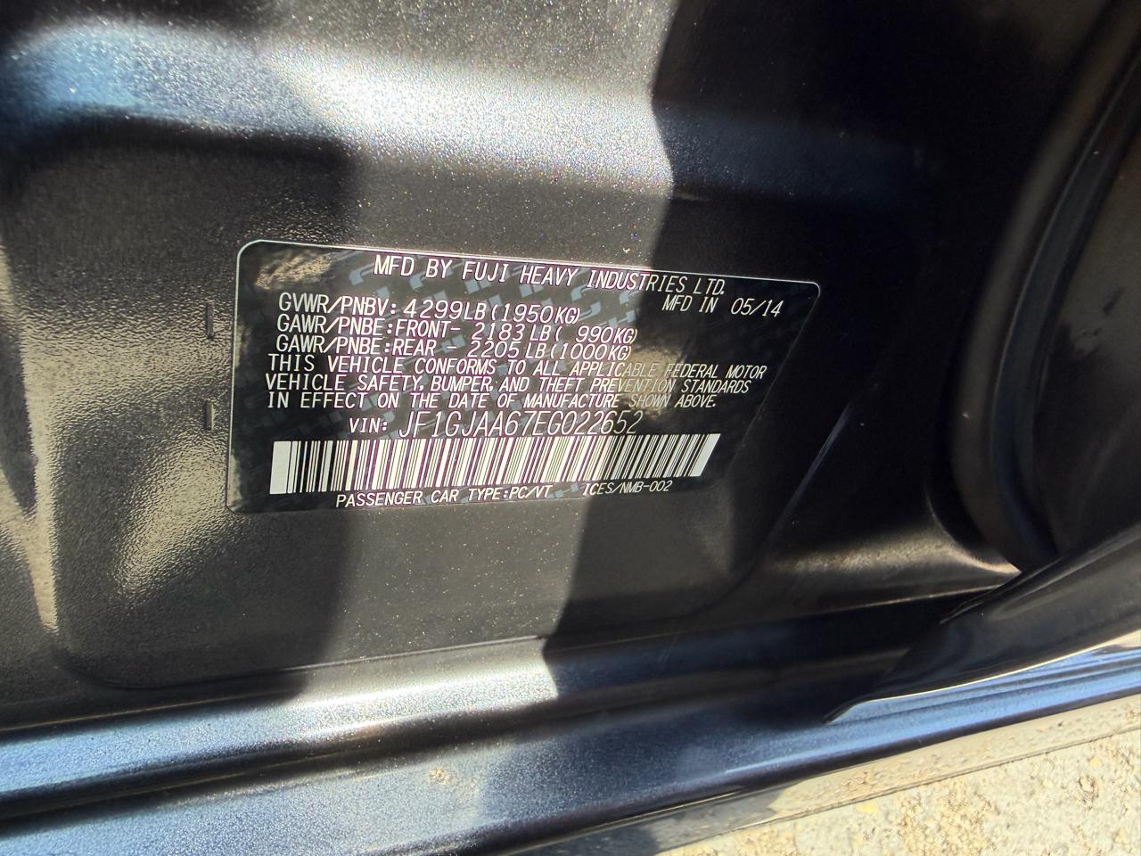 Subaru Impreza  2014