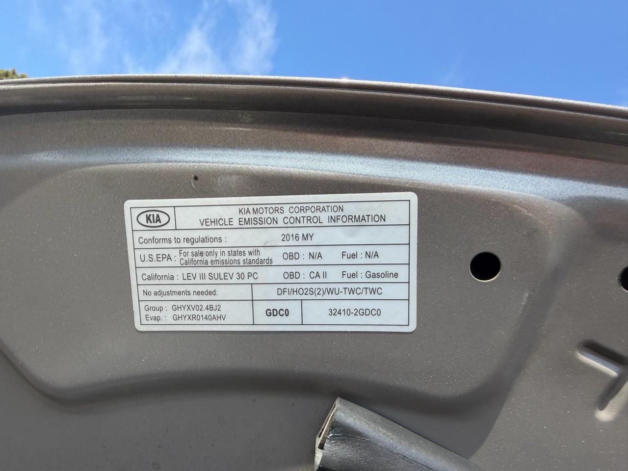 Kia Optima  2016
