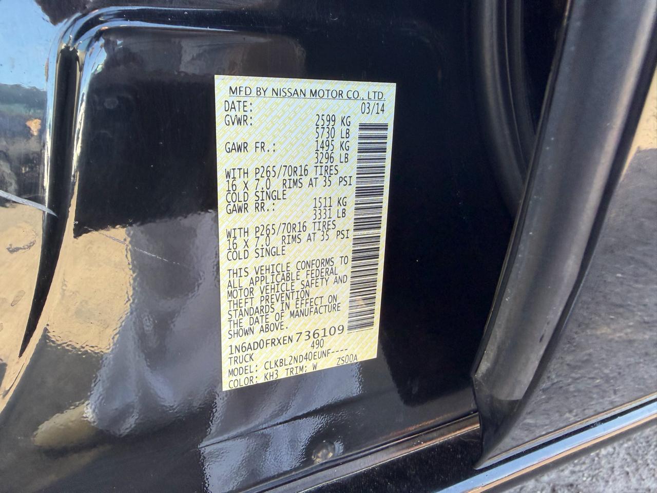 Nissan Frontier  2014