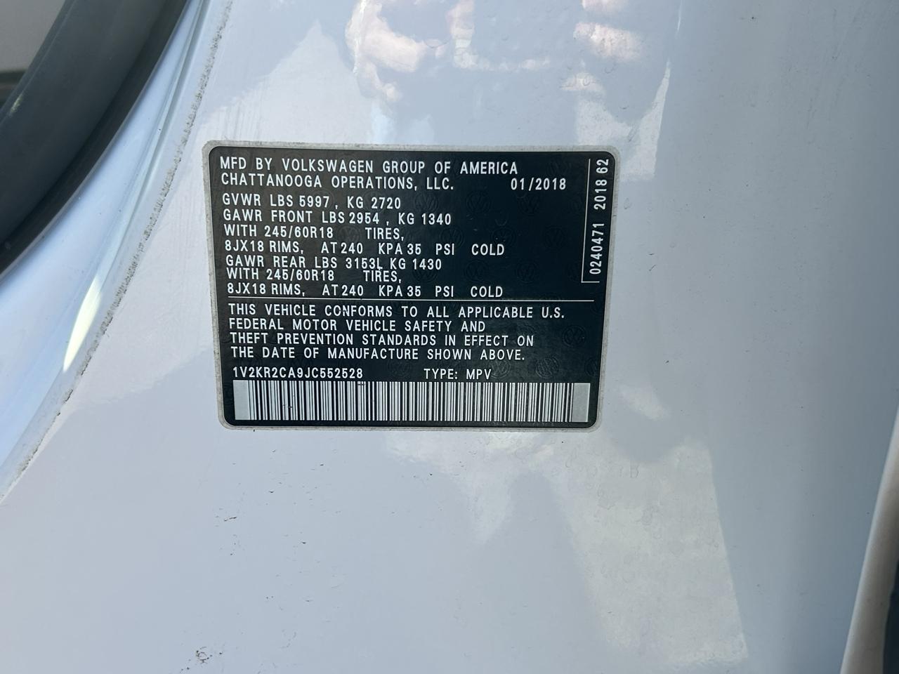 Volkswagen Atlas  2018