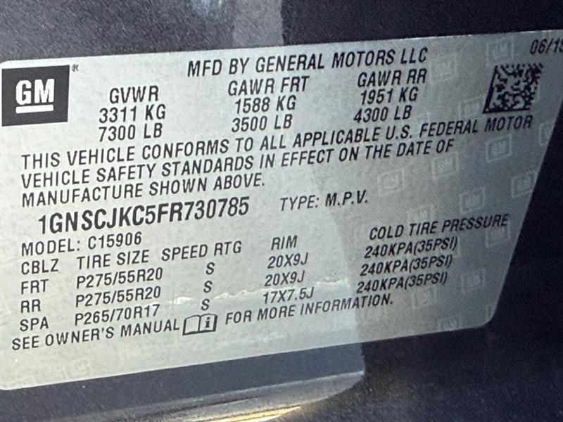 Chevrolet Suburban LT 2WD 2015