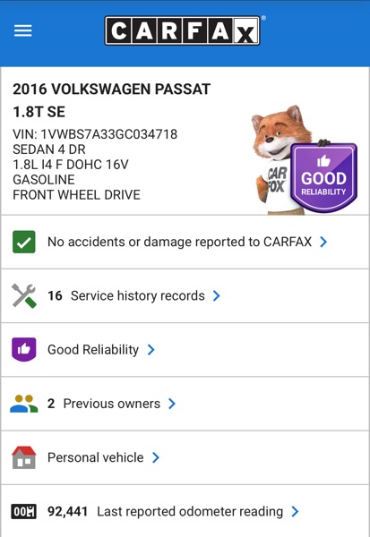 Volkswagen Passat SE 6A 2016
