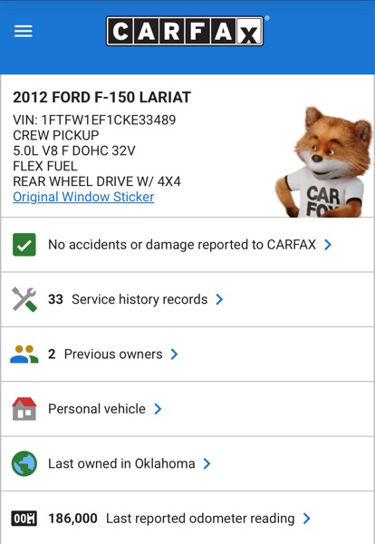 Ford F-150 Lariat SuperCrew 5.5-ft. Bed 4WD 2012