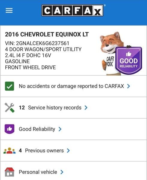 Chevrolet Equinox LT 2WD 2016