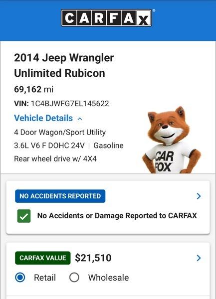 Jeep Wrangler Unlimited Rubicon 4WD 2014