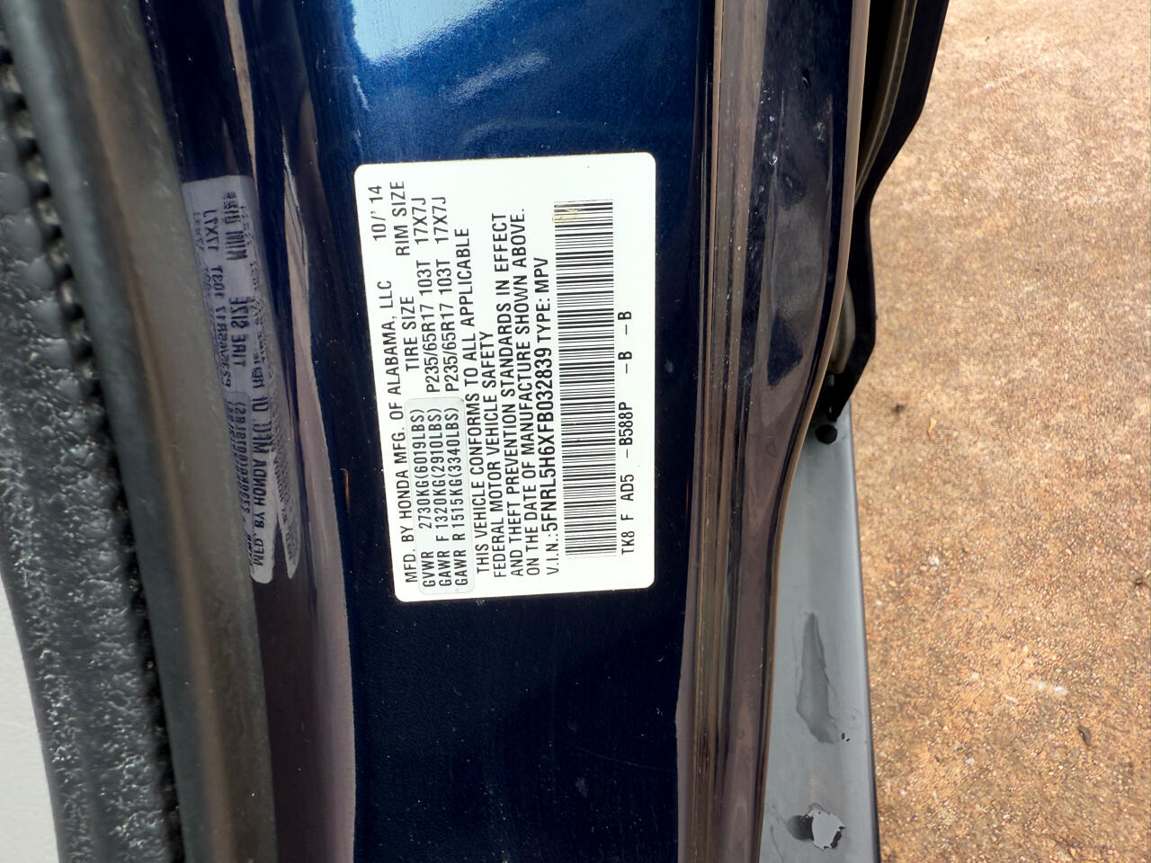 Honda Odyssey EX-L 2015