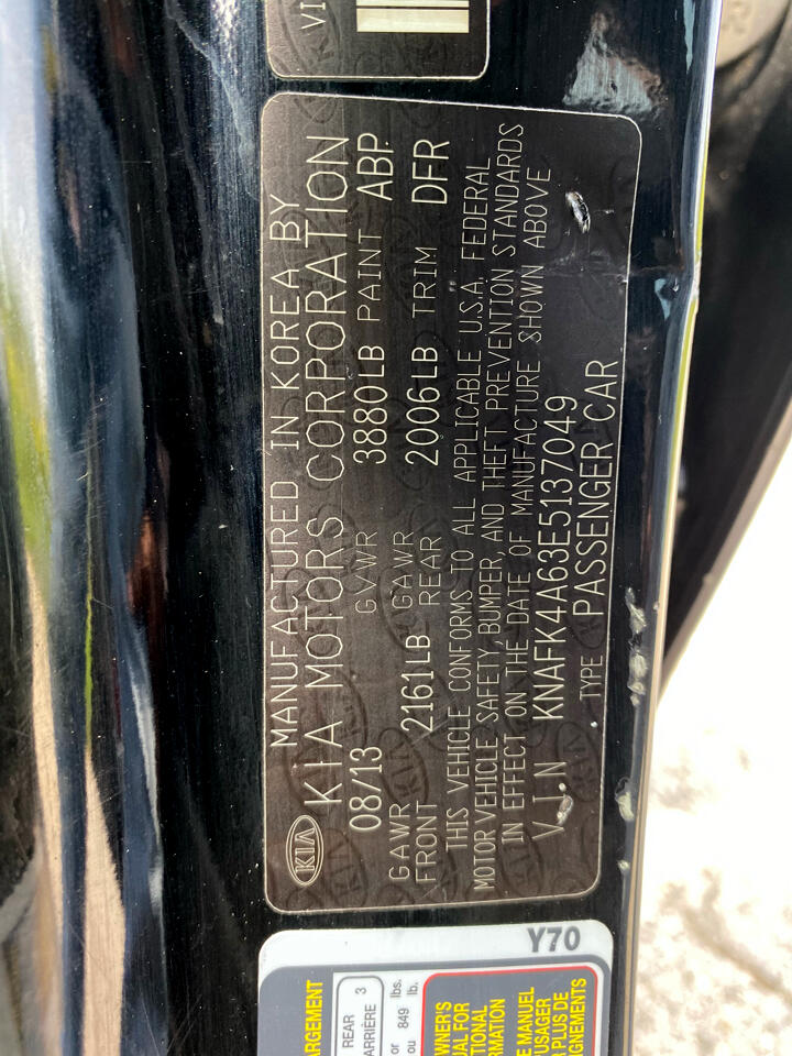 Kia Forte LX A6 2014