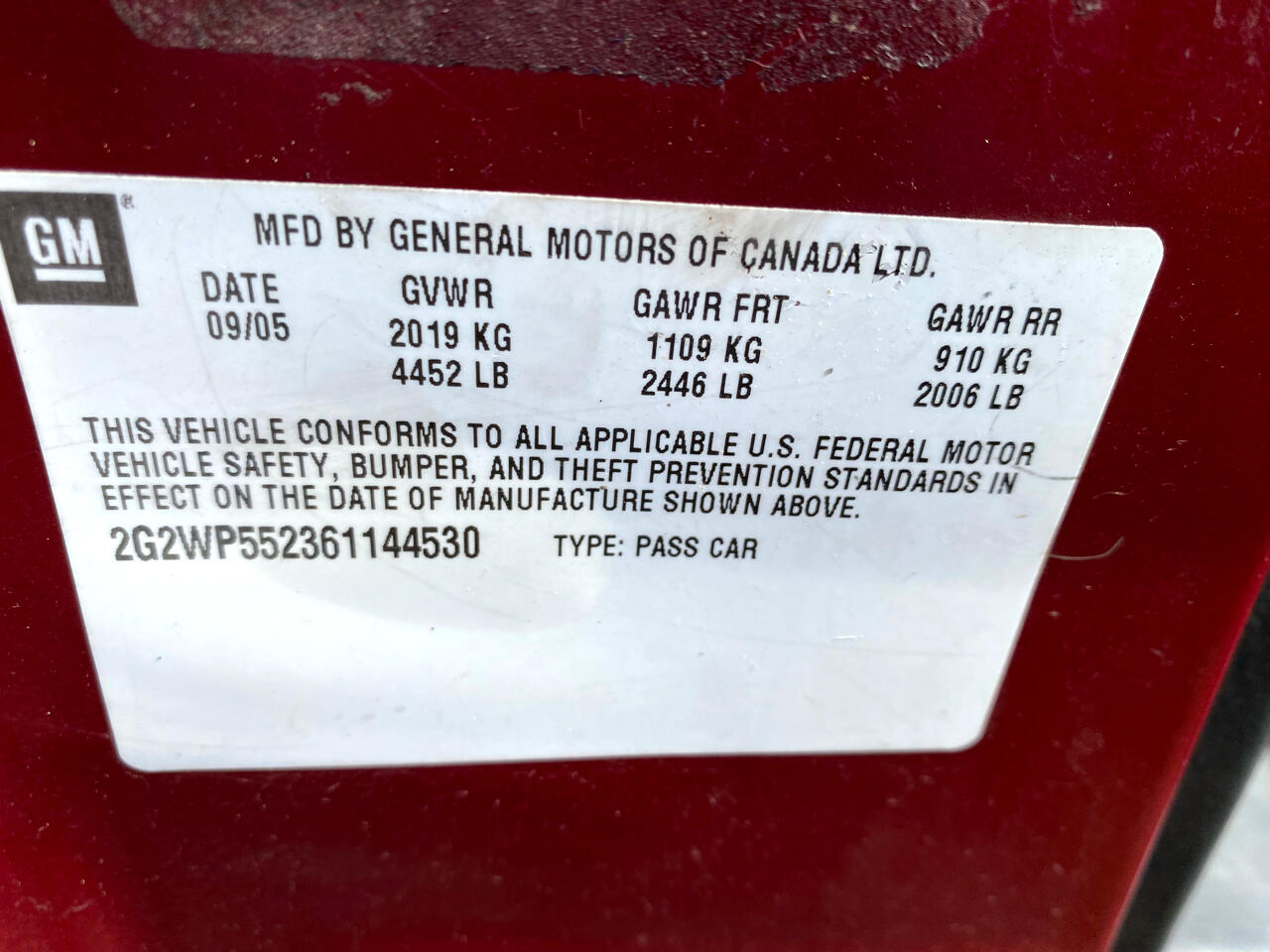 Pontiac Grand Prix Base 2006