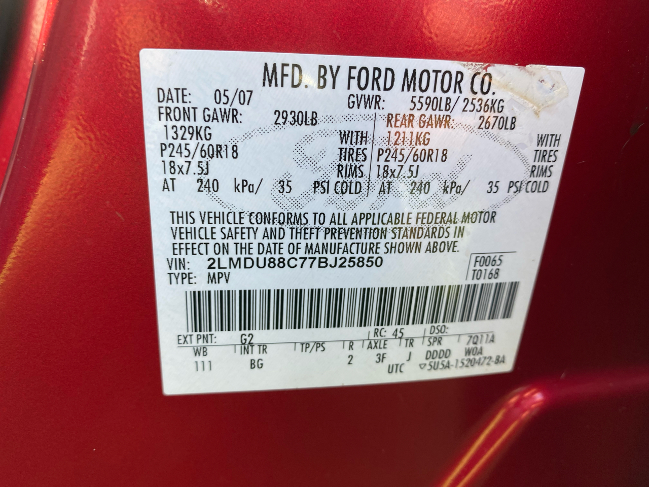 Lincoln MKX AWD 2007