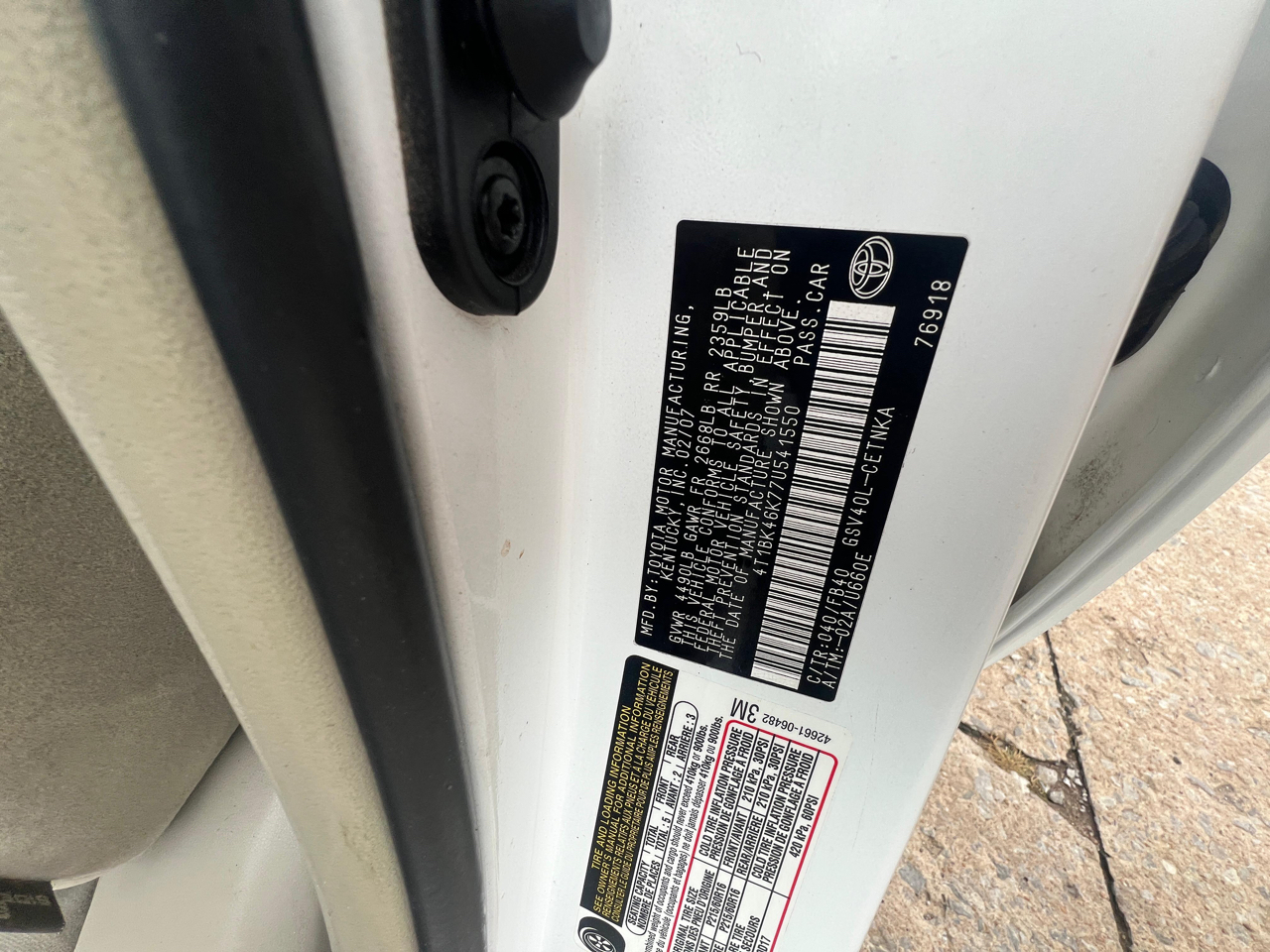 Toyota Camry XLE V6 2007