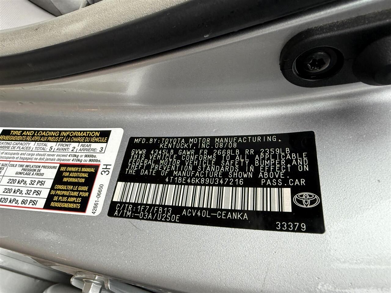 Toyota Camry  2009 Toyota Camry  2009