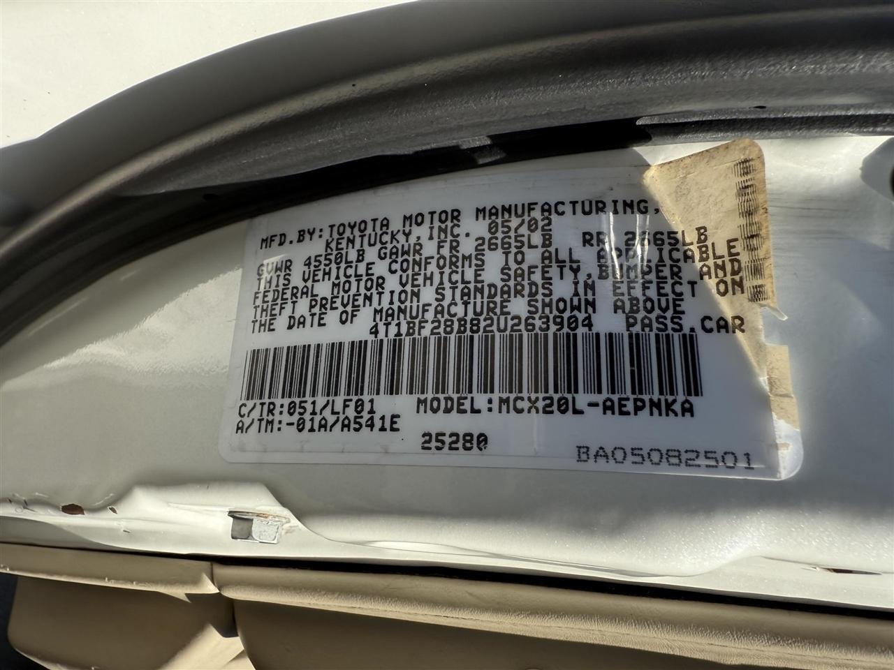 Toyota Avalon  2002