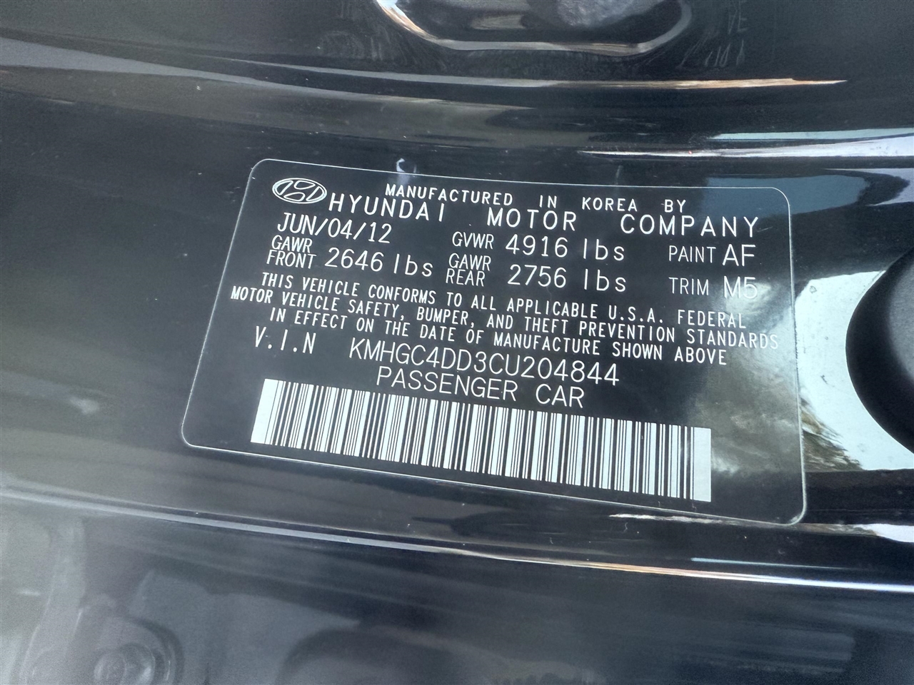 Hyundai Genesis  2012