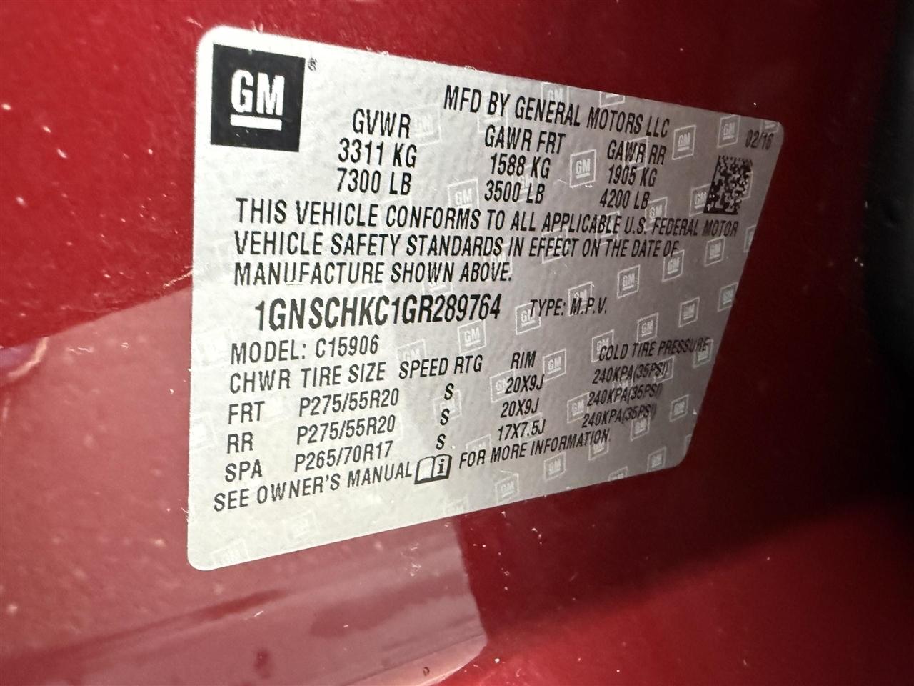 Chevrolet Suburban  2016