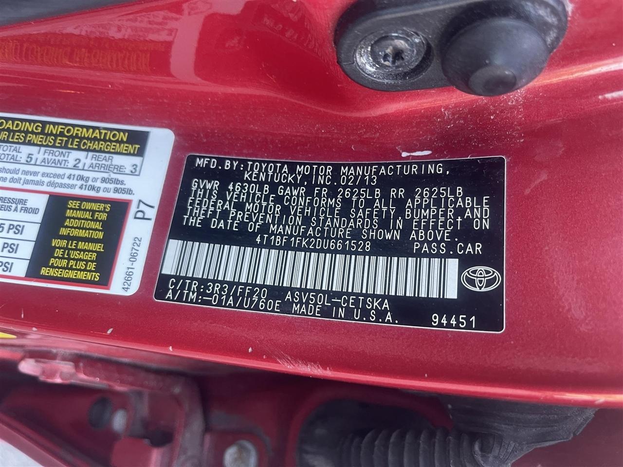 Toyota Camry  2013