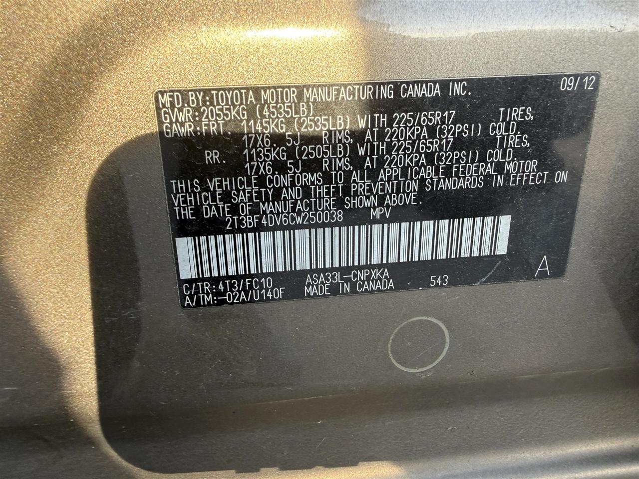 Toyota RAV4  2012