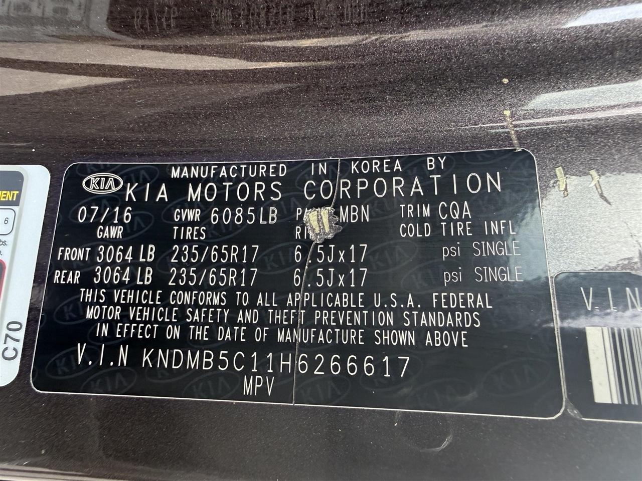 Kia Sedona  2017