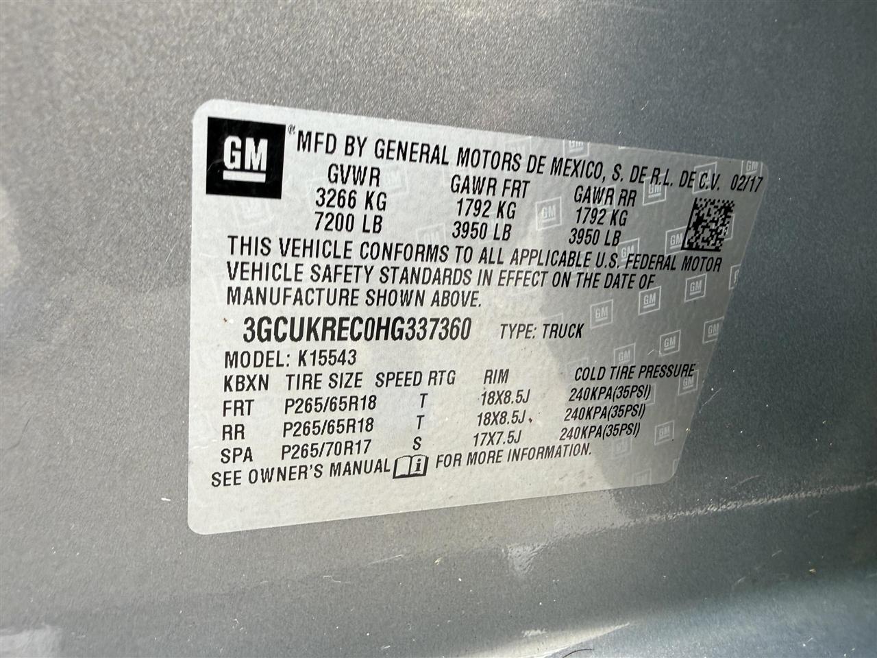Chevrolet Silverado 1500  2017