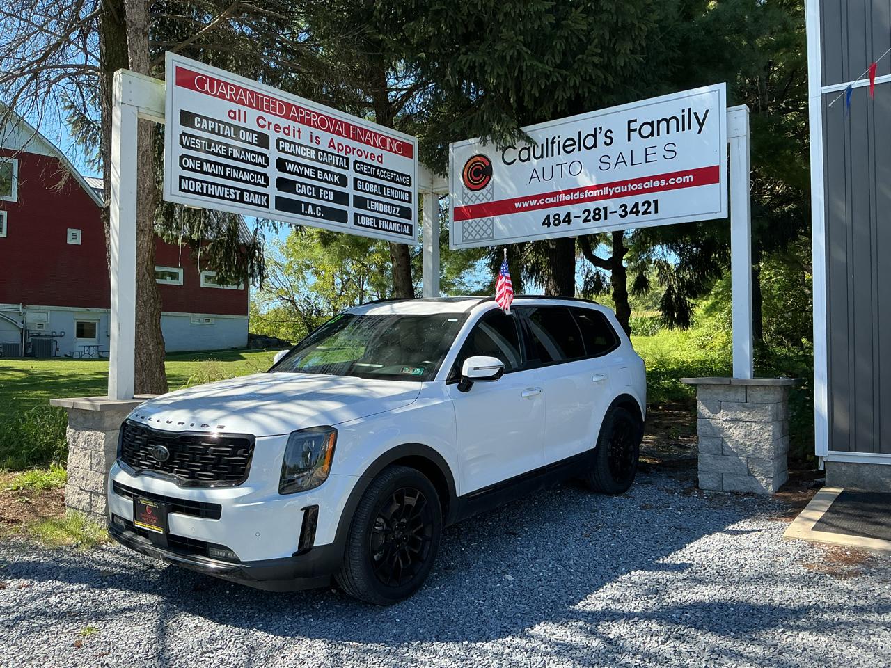 White 2021 Kia Telluride SUV / Crossover All-Wheel Drive Automatic