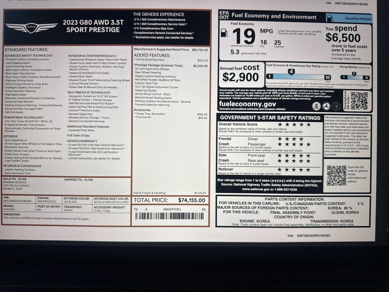 Genesis G80  2023