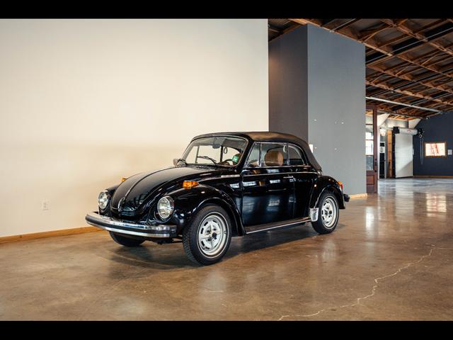 Black 1979 Volkswagen Super Beetle Hatchback 4-Speed Manual