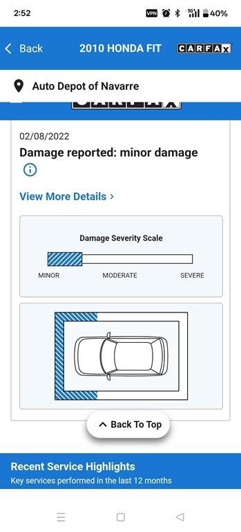 Honda Fit 5-Speed AT 2010