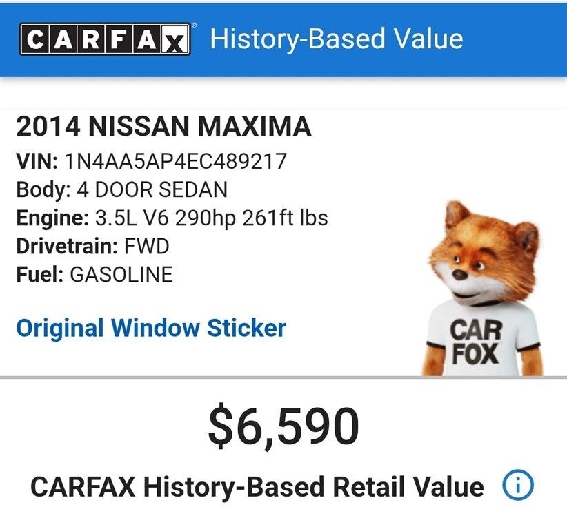 Nissan Maxima S 2014