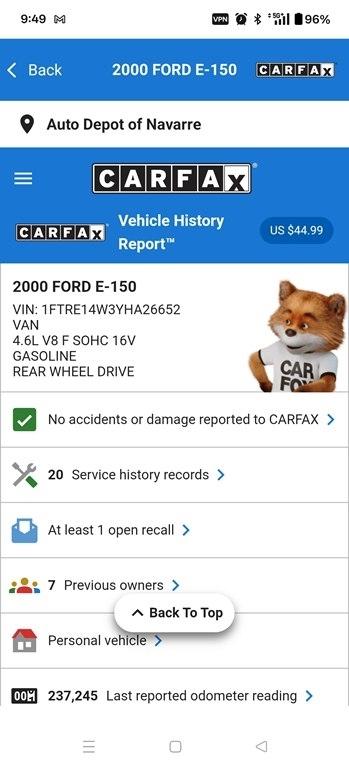 Ford Econoline E150 2000