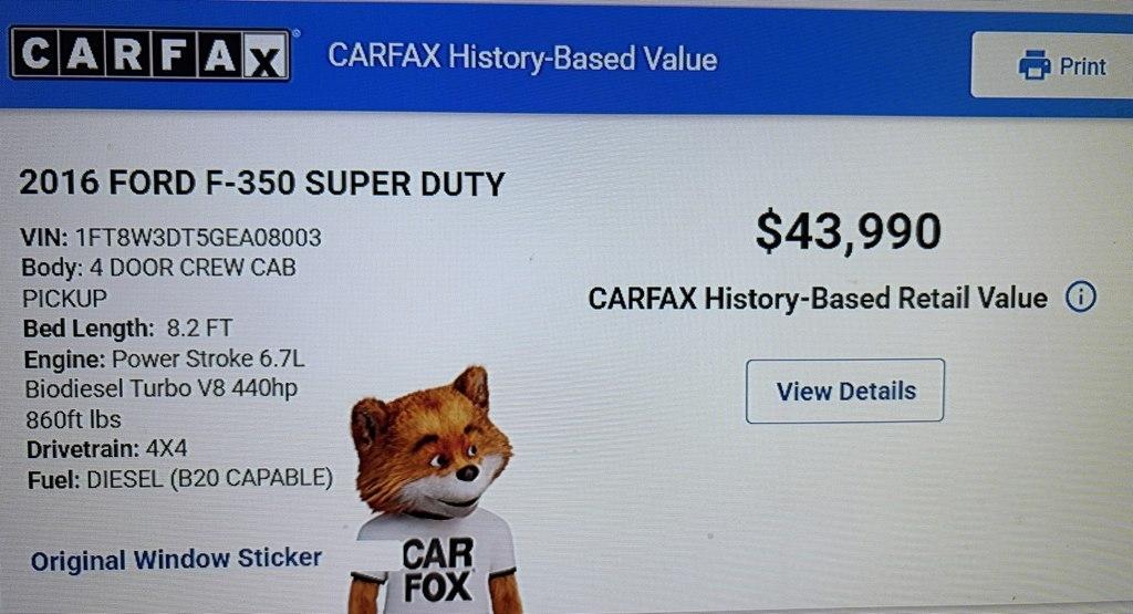 Ford F-350 SD Platinum Crew Cab 4WD 2016