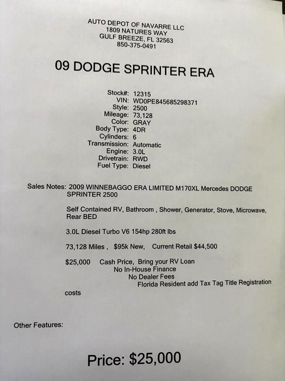 Mercedes-Benz Sprinter Van  2009