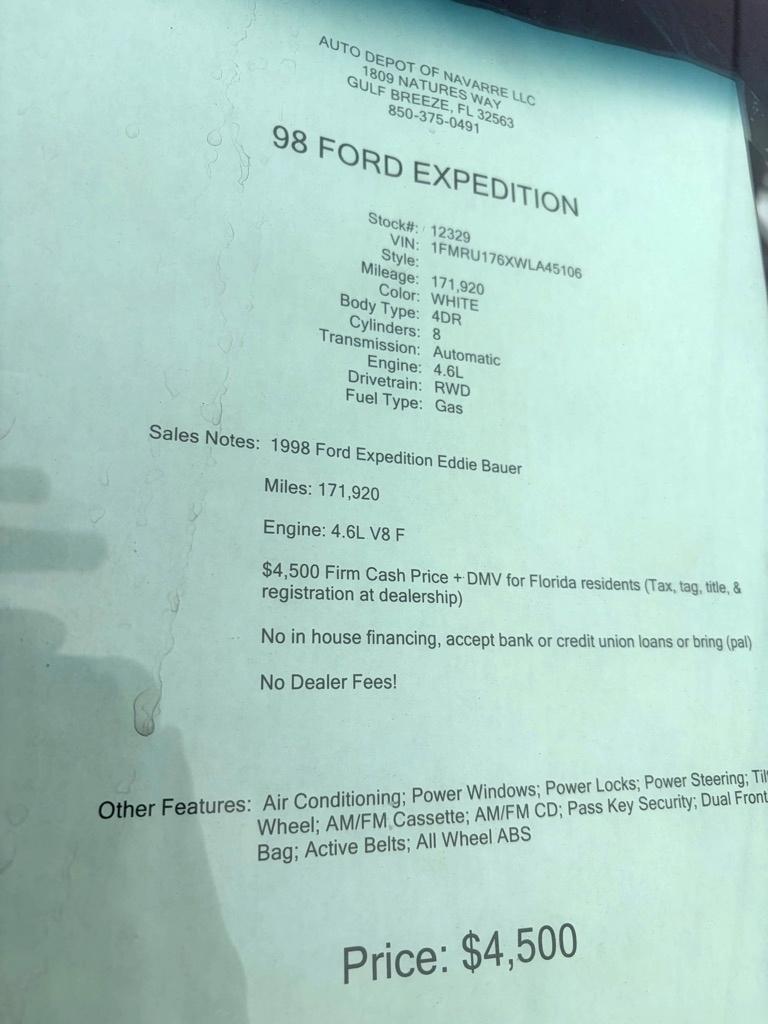 Ford Expedition XLT 2WD 1998