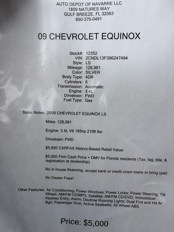 Chevrolet Equinox LS 2WD 2009