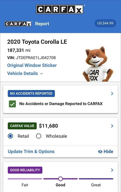 Toyota Corolla  2020