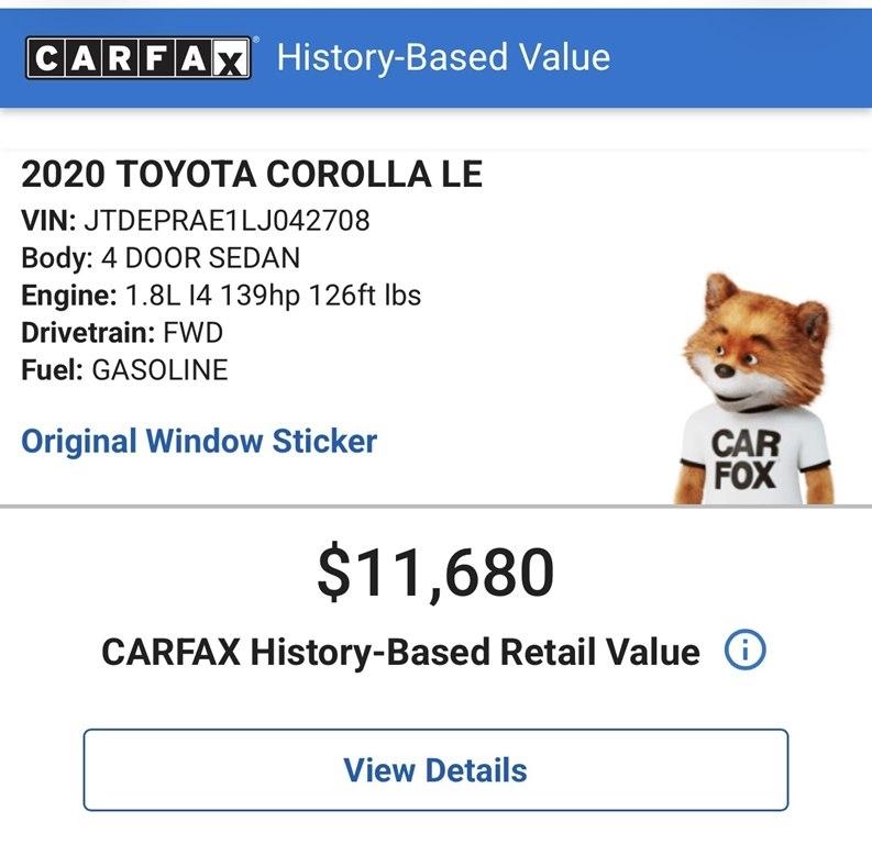 Toyota Corolla  2020