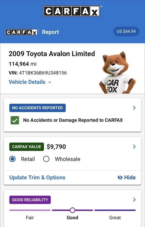 Toyota Avalon XL 2009