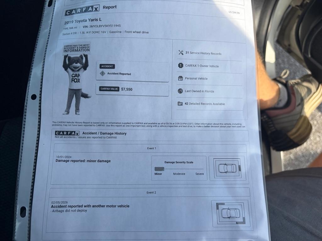 Toyota Yaris iA 6A 2019