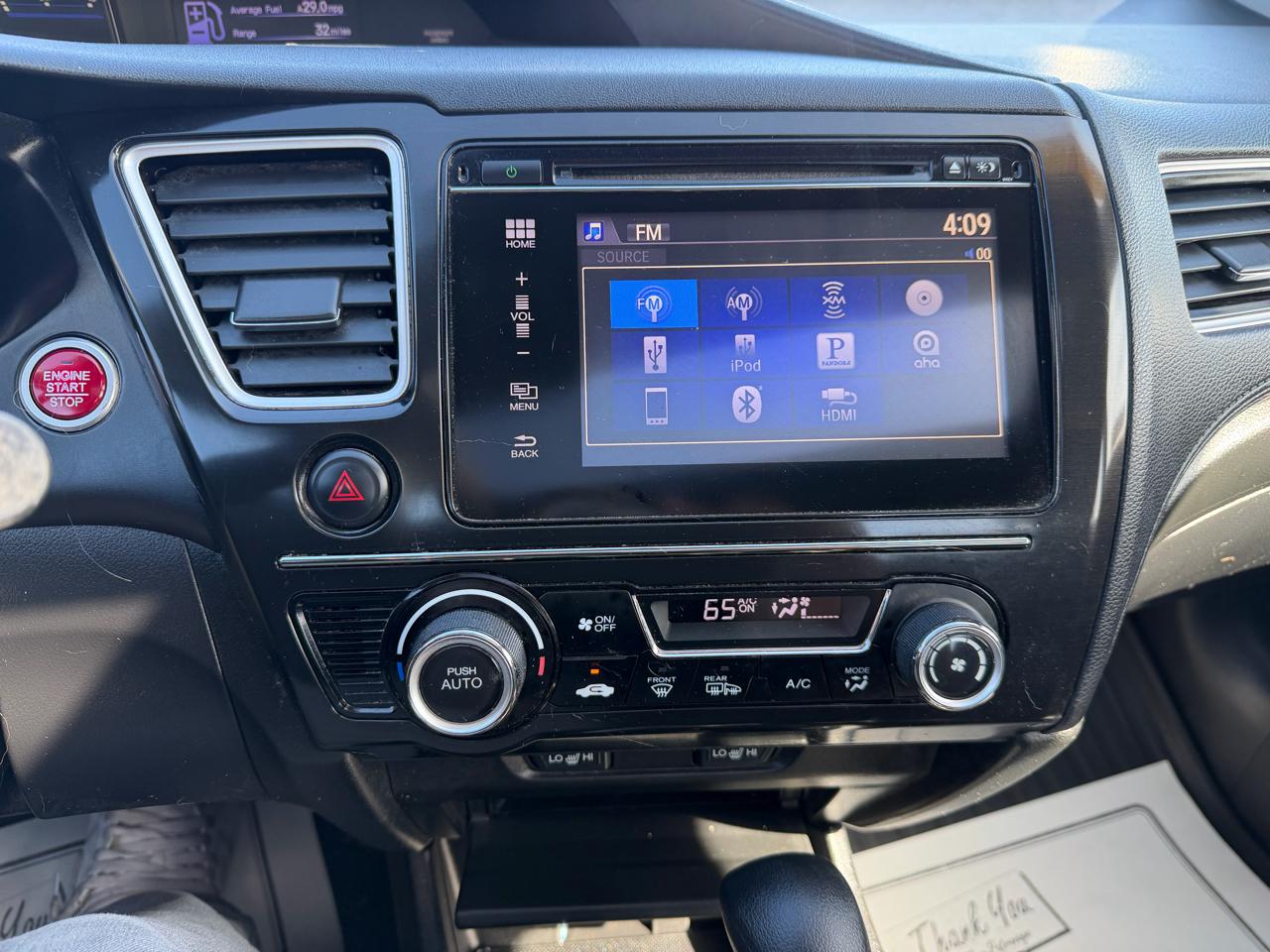 Honda Civic EX-L Sedan CVT 2014