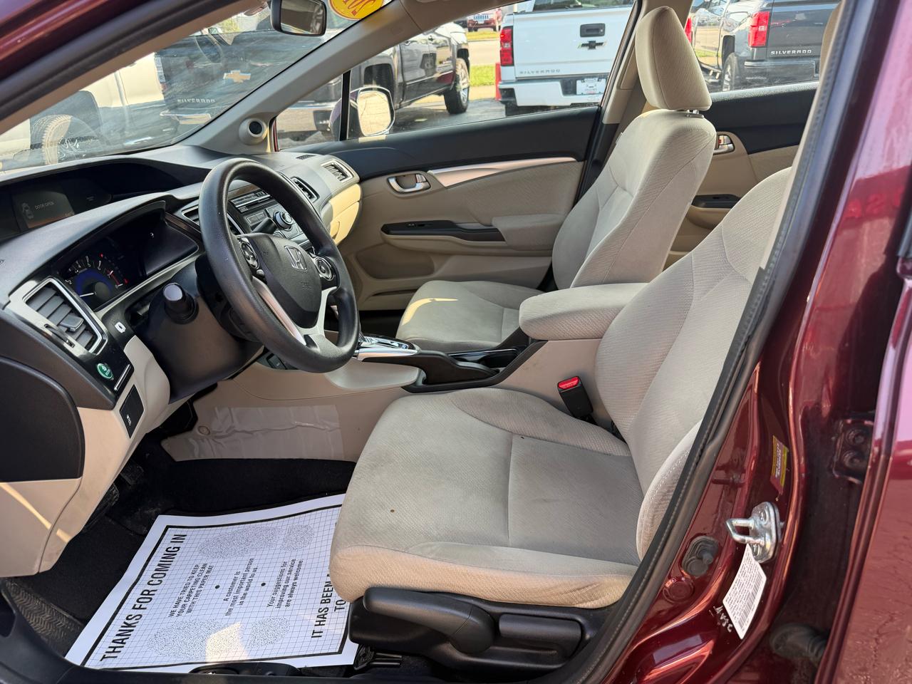 Honda Civic EX Sedan 5-Speed AT 2013