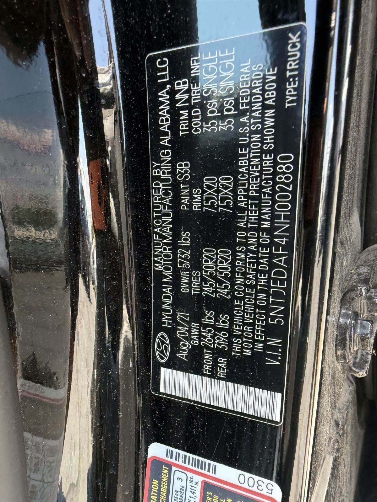 Hyundai Santa Cruz Limited AWD 2022