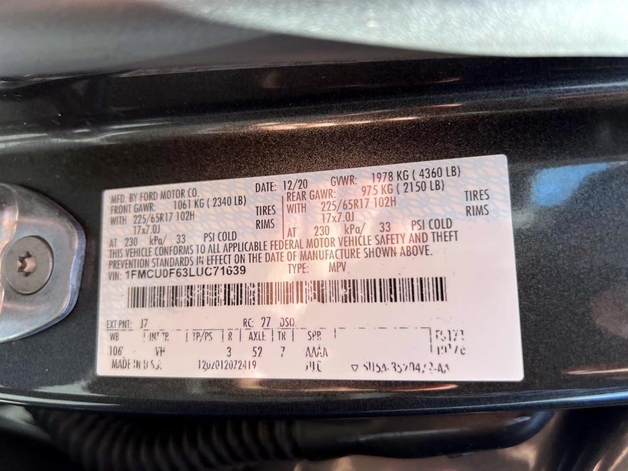 Ford Escape S FWD 2020