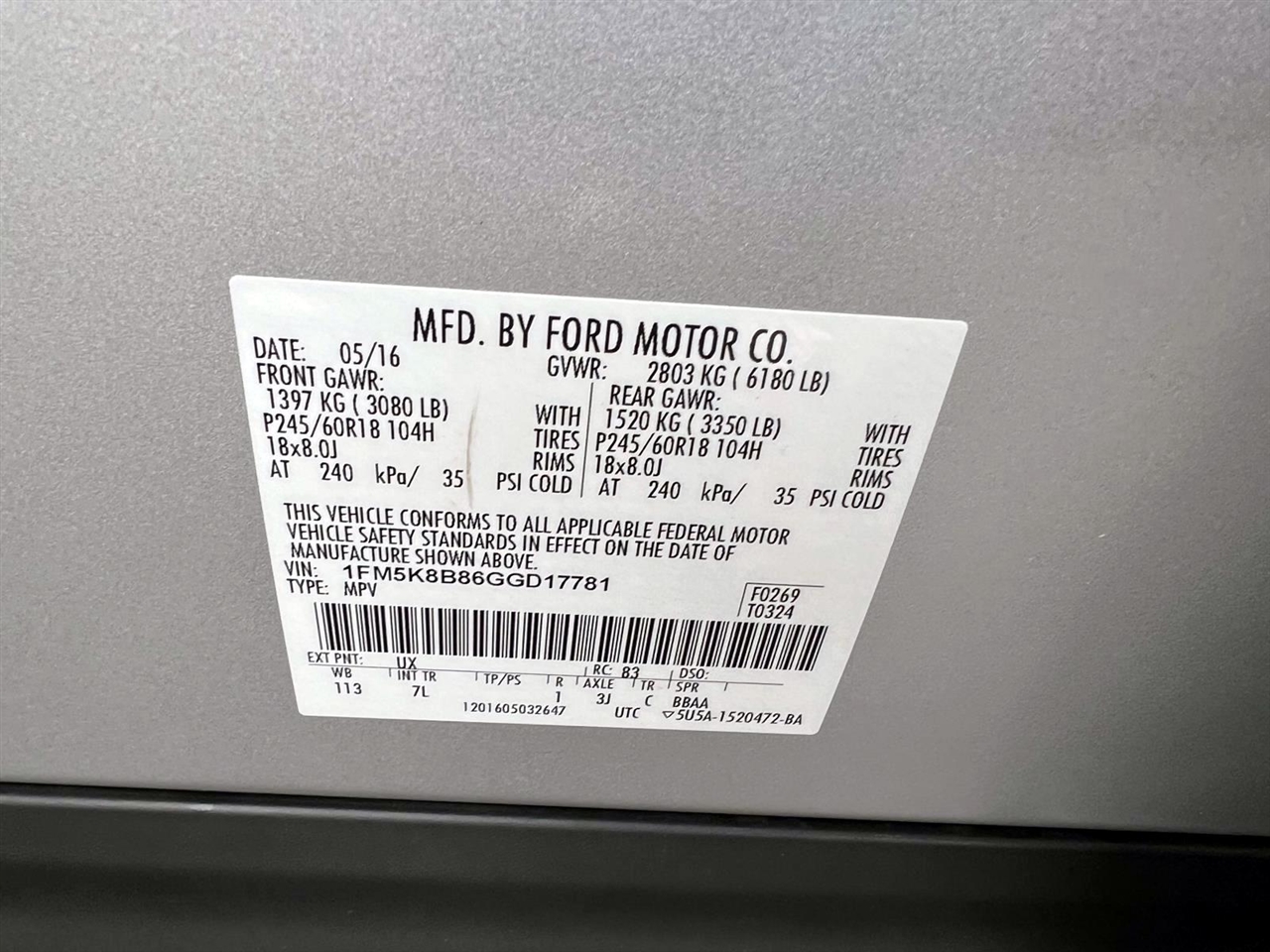 Ford Explorer 4WD 4dr Base 2016